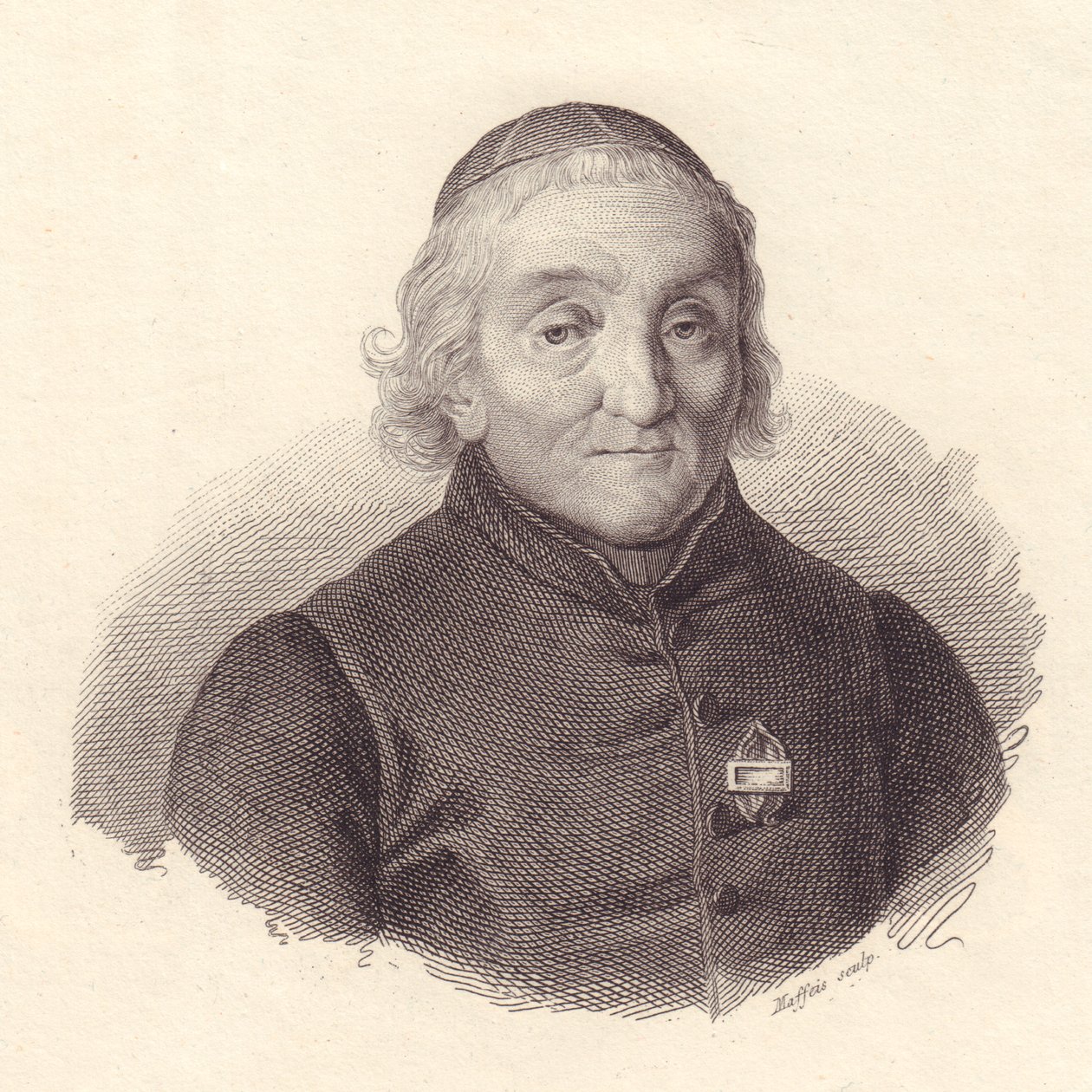 Retrato do teólogo italiano Pietro Tamburini (1737-1827), gravura em cobre de Maffeis de Walter Charles Mills