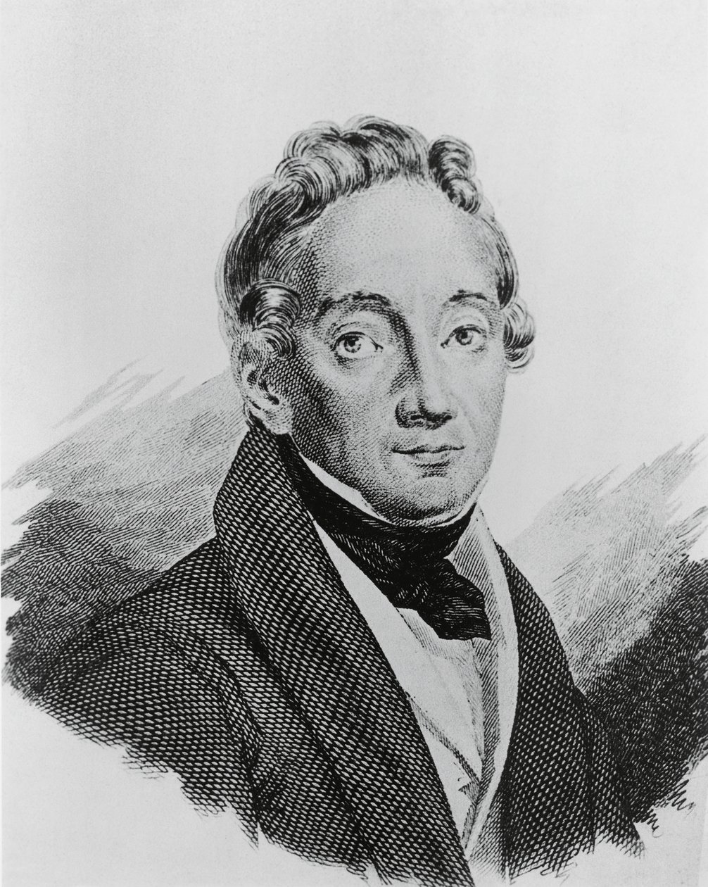 Retrato de Pietro Colletta (1775-1831), general italiano e historiador, gravura de Walter Charles Mills
