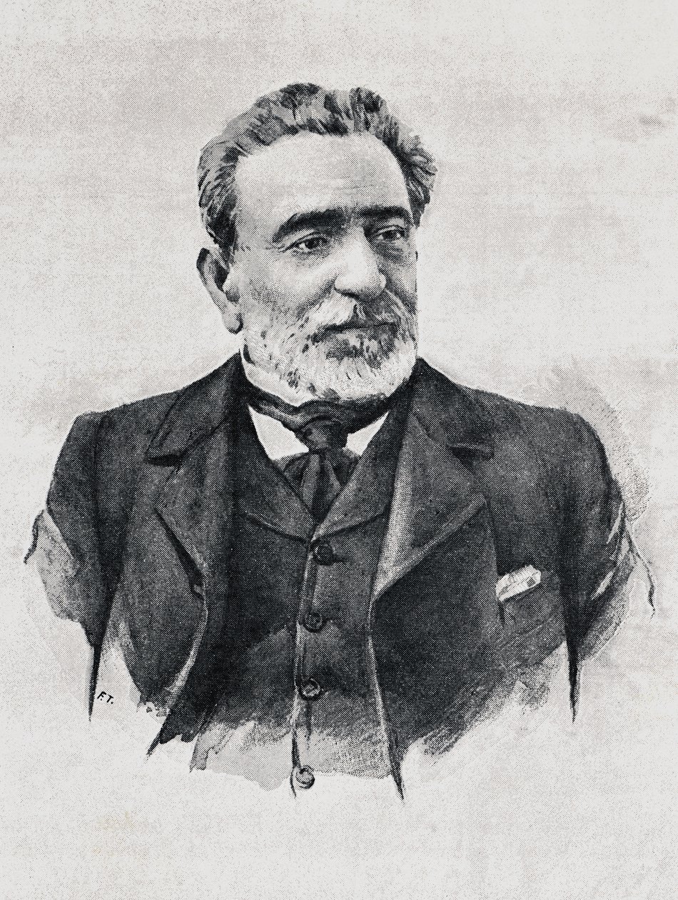 Retrato de Praxedes Mateo Sagasta (1825-1903), primeiro-ministro espanhol de Walter Charles Mills