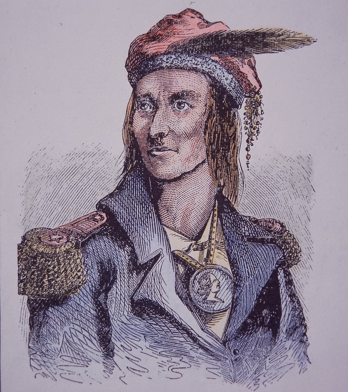 Tecumseh (gravação a cores) de Walter Charles Mills