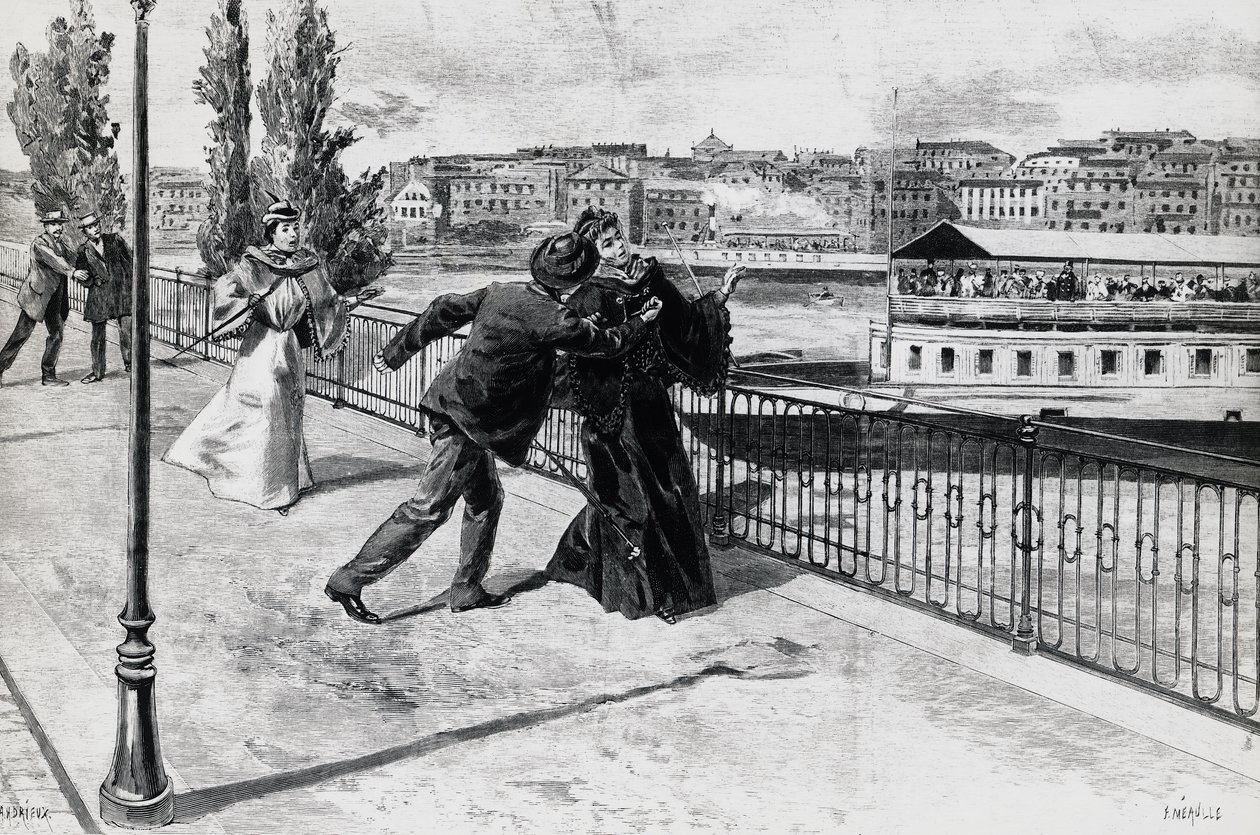 O assassinato de Isabel, Imperatriz da Áustria, pelo anarquista Luigi Lucheni, 10 de setembro de Walter Charles Mills