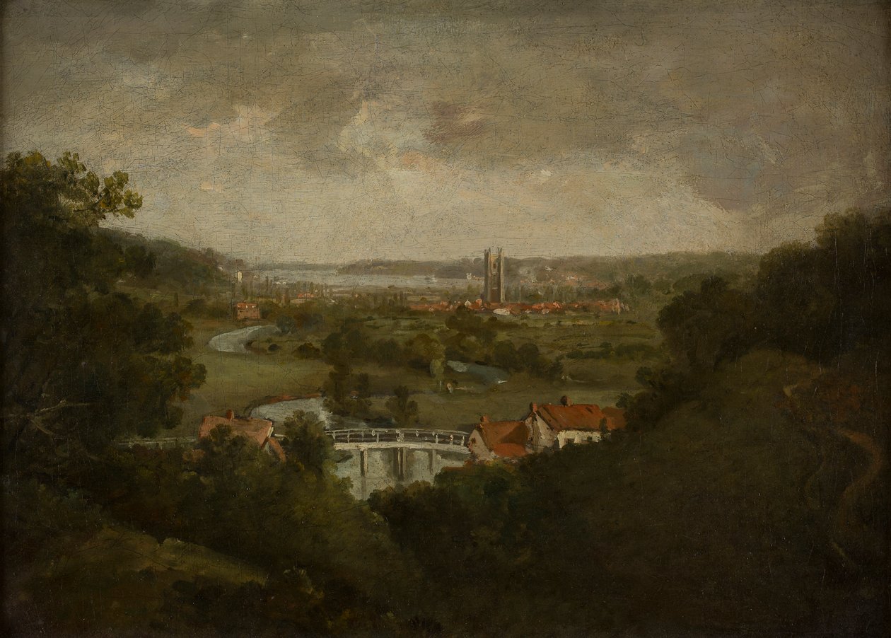 Vale de Dedham (óleo sobre tela) de John (circle of) Constable