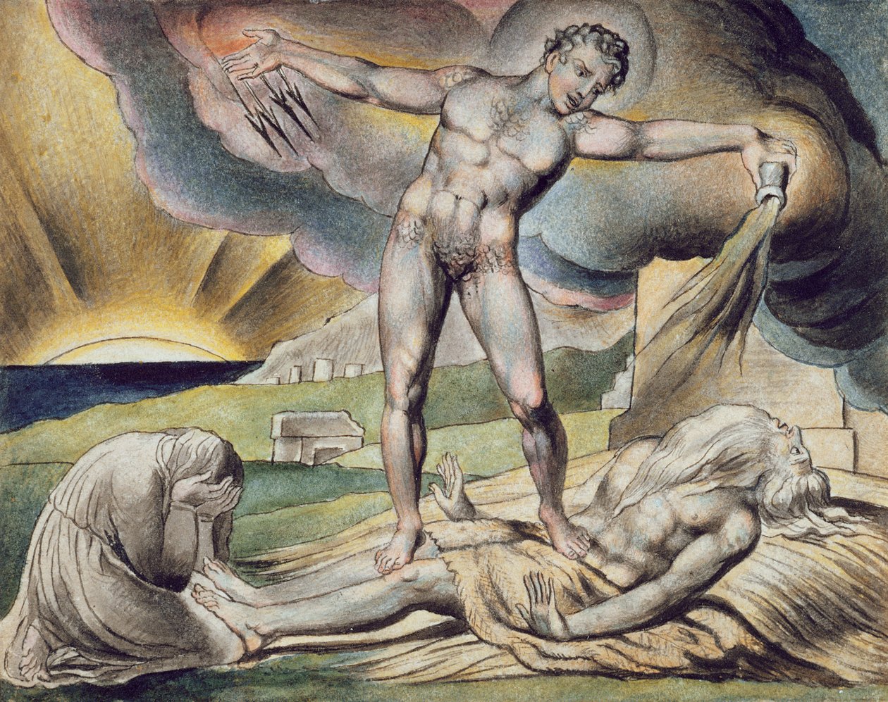 Satanás ferindo Job com furúnculos, página 6 de 