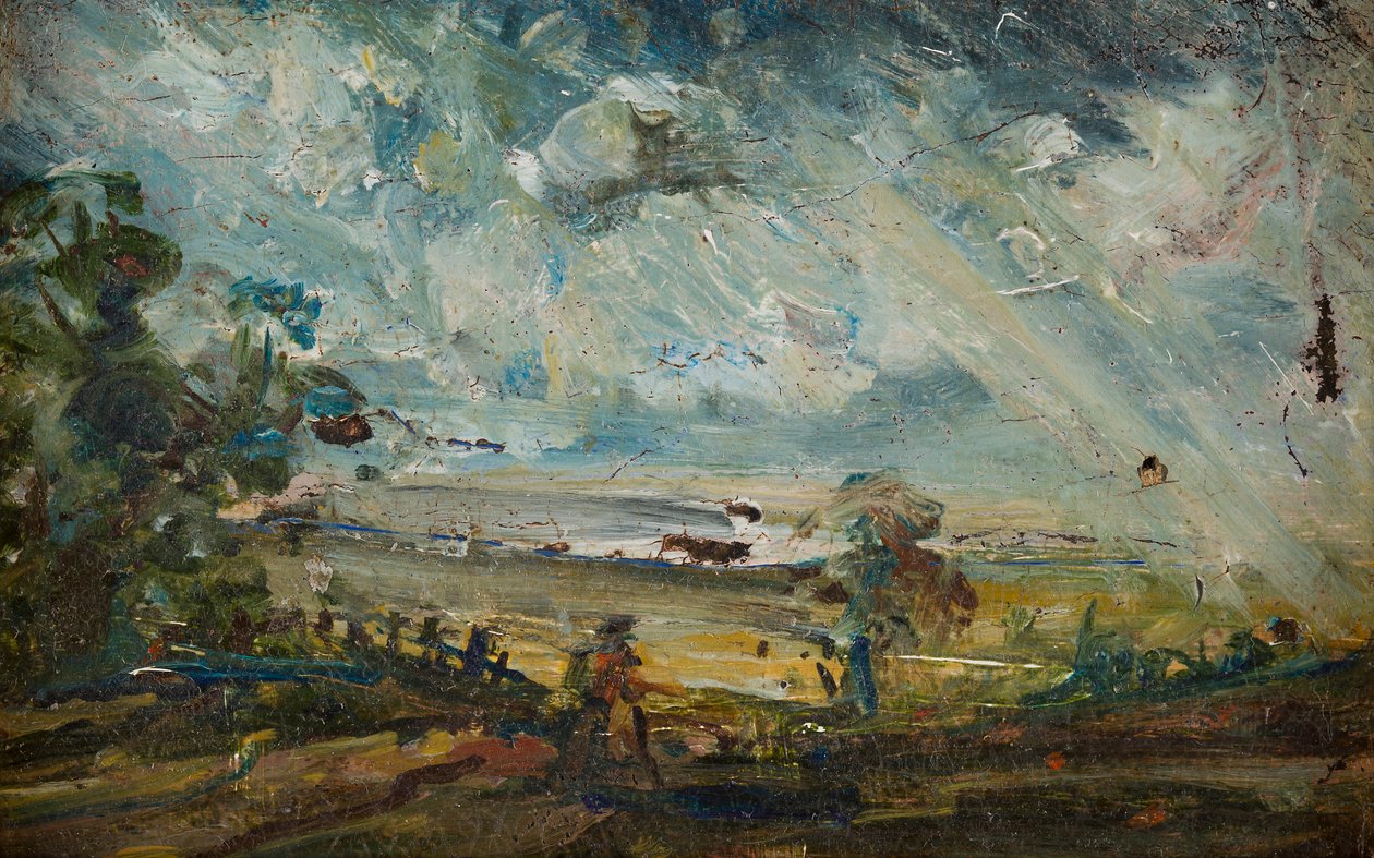 Plein Air Sketch of a Bay (óleo sobre tela) de John (manner of) Constable