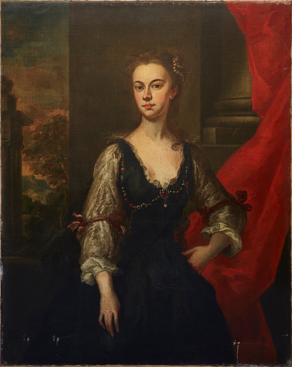 Retrato dito ser Elizabeth, condessa de Pembroke (1674-1739) (óleo sobre tela) de John (studio of) Vanderbank