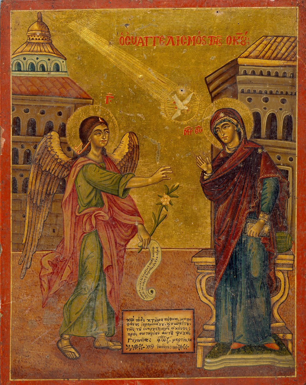 Ícone da Anunciação, século XVIII-XIXIX de John