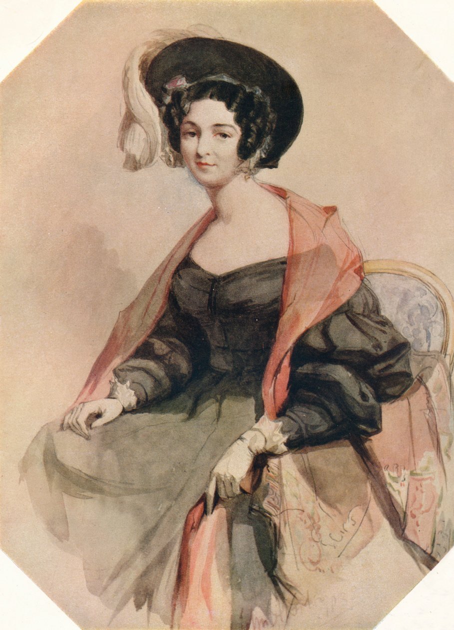 Retrato de uma senhora, c1855 de John Absolon