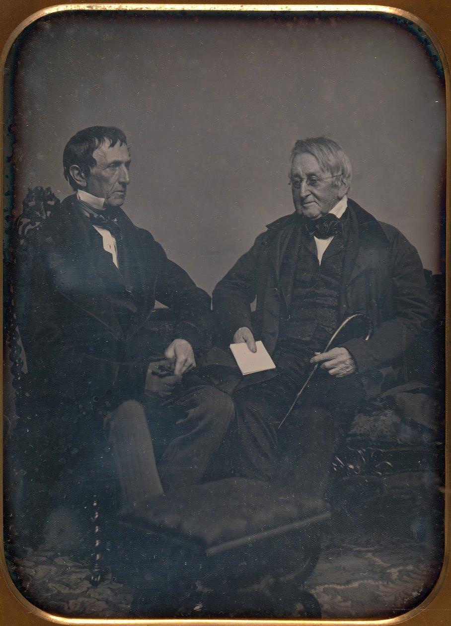 Dois Homens Idosos a Conversar, ca. 1850. de John Adams Whipple