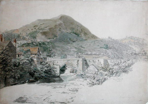 Ponte, Llangollen (aguarela sobre papel) de John Alexander Gresse