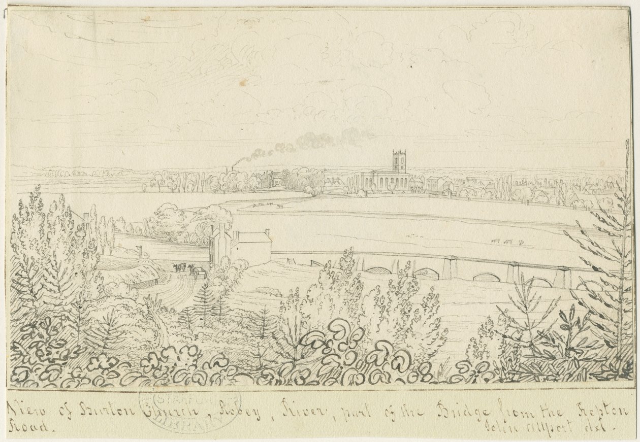 Burton-upon-Trent: desenho a caneta e tinta, nd [1799-1854] de John Allport