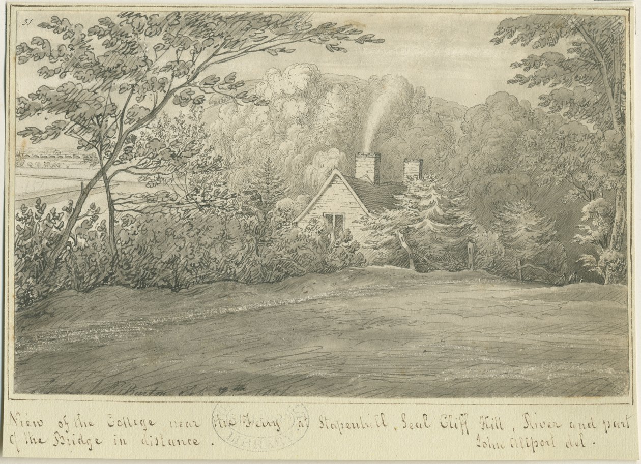 Burton-upon-Trent: desenho a caneta e tinta, nd [1799-1854] de John Allport