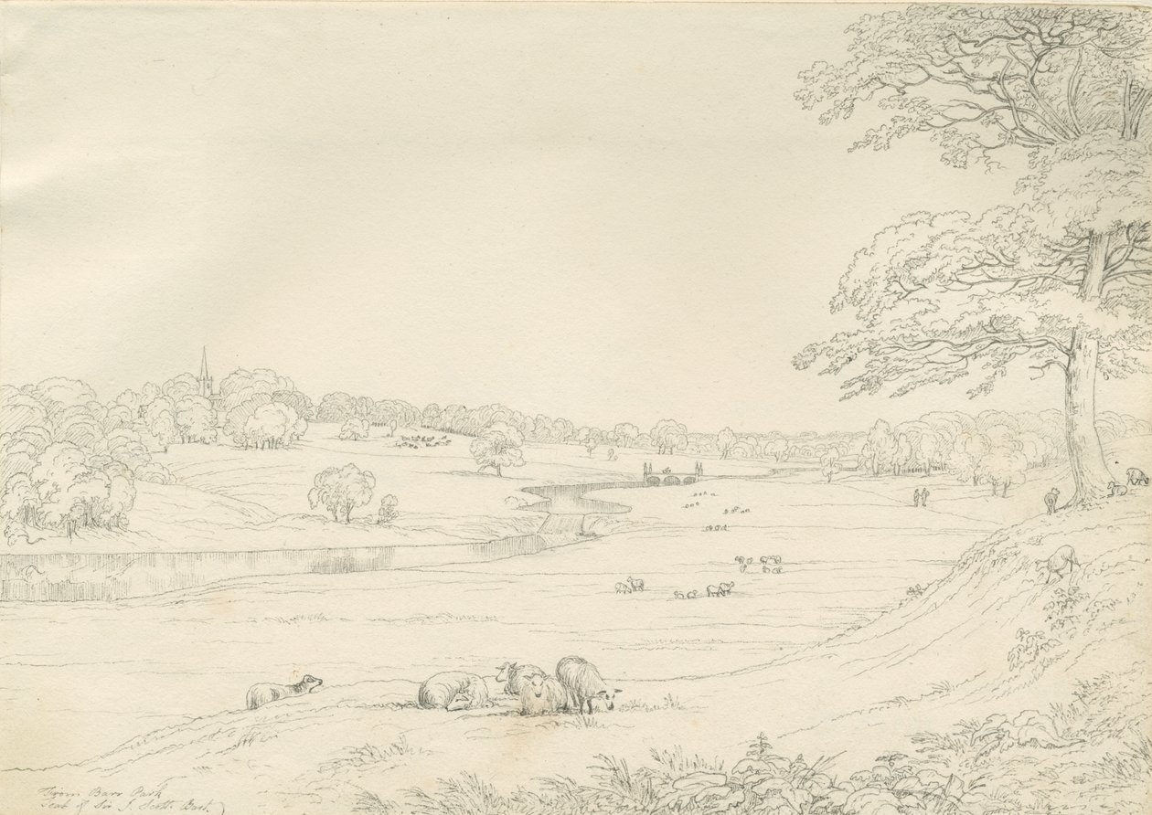 [Grande] Barr Park: desenho a caneta e tinta, nd [início do século 19] de John Allport