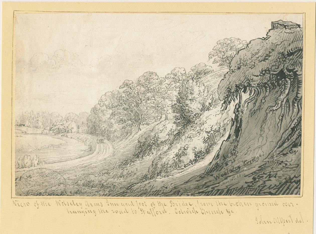 Wolseley - Wolseley Arms Inn: desenho a caneta, 10 de maio de 1814 de John Allport