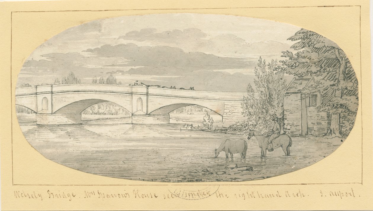 Wolseley Bridge: caneta e desenho de lavagem, nd [1799-1854] (desenho) de John Allport