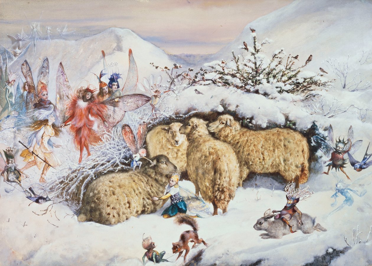 Fadas na neve de John Anster Fitzgerald