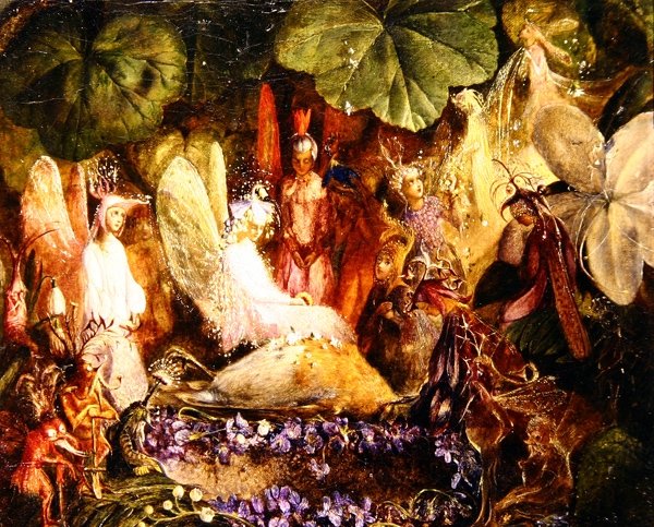 Quem matou o Cock Robin? (óleo sobre tela) (ver também 352705) de John Anster Fitzgerald
