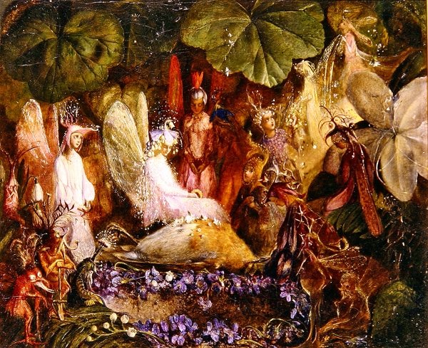 Quem matou o Cock Robin? (óleo sobre tela) de John Anster Fitzgerald