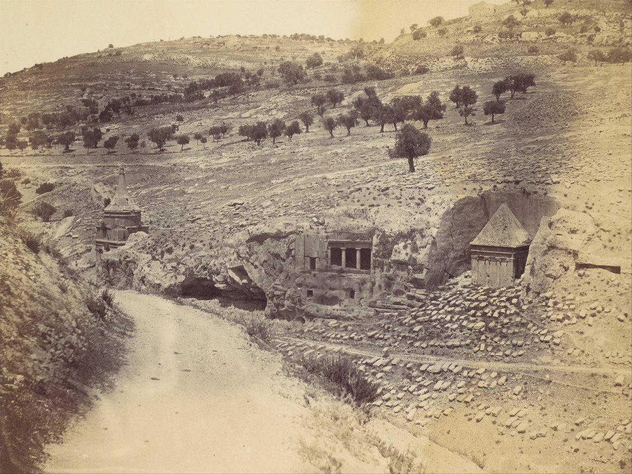 Tumba de Absalão, Zacarias e São Tiago, década de 1860. de John Anthony