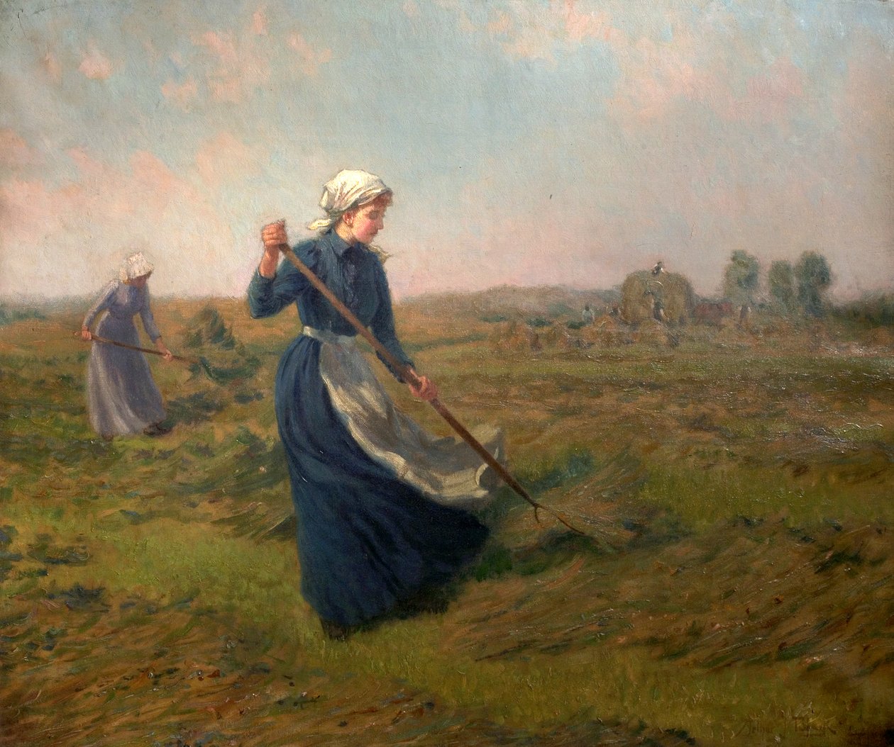 Haymaking menina de John Arthur Black