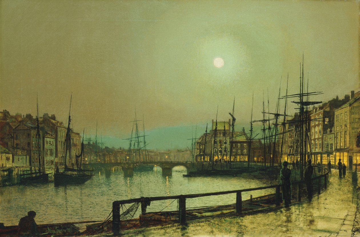Um porto enluarada, 1883 de John Atkinson Grimshaw