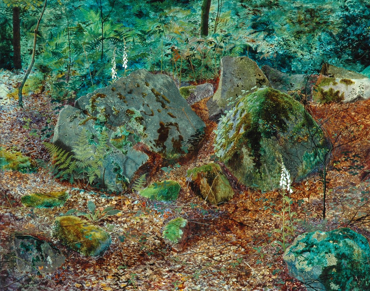 Um vale Mossy, 1864 de John Atkinson Grimshaw