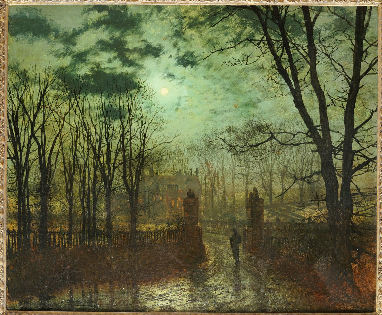 No portão do parque de John Atkinson Grimshaw
