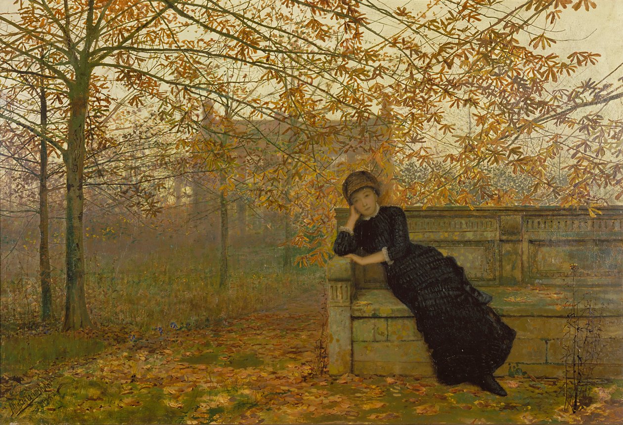 Arrependimentos do outono, 1882 de John Atkinson Grimshaw