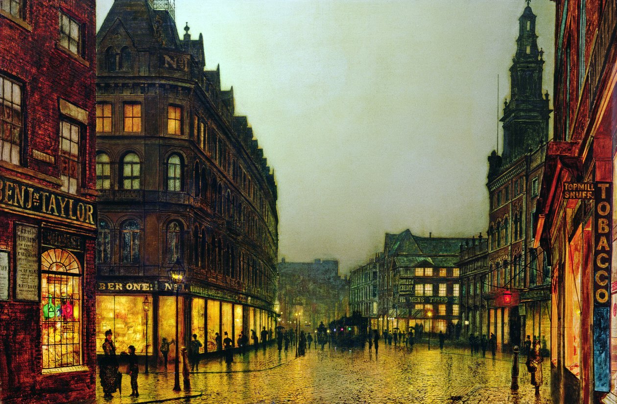 Boar Lane, Leeds de John Atkinson Grimshaw