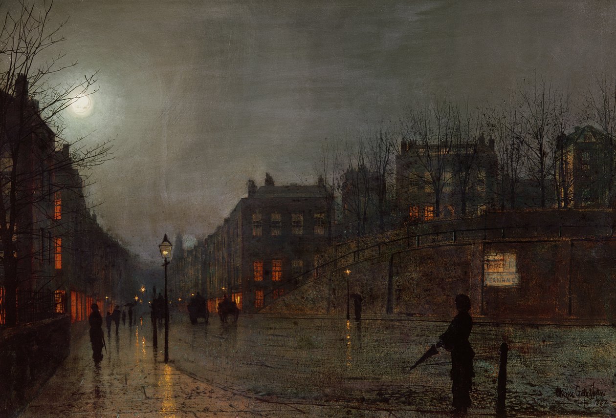 Indo para casa no anoitecer, 1882 de John Atkinson Grimshaw