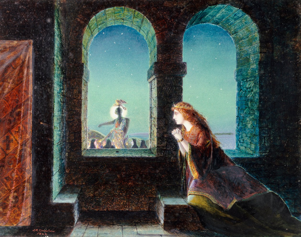 Guinevere, 1863 de John Atkinson Grimshaw