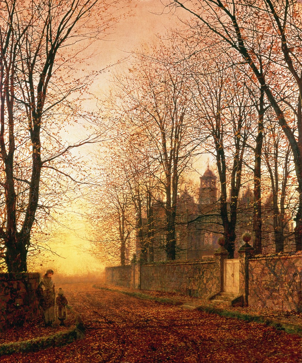 No tempo antigo dourado, c.1870 de John Atkinson Grimshaw