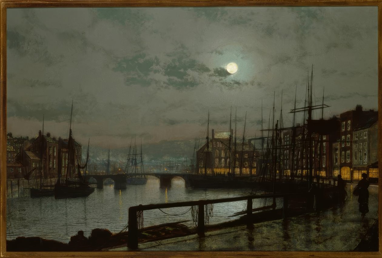 JAGrimshaw, Whitby - Pintura, 1883 de John Atkinson Grimshaw
