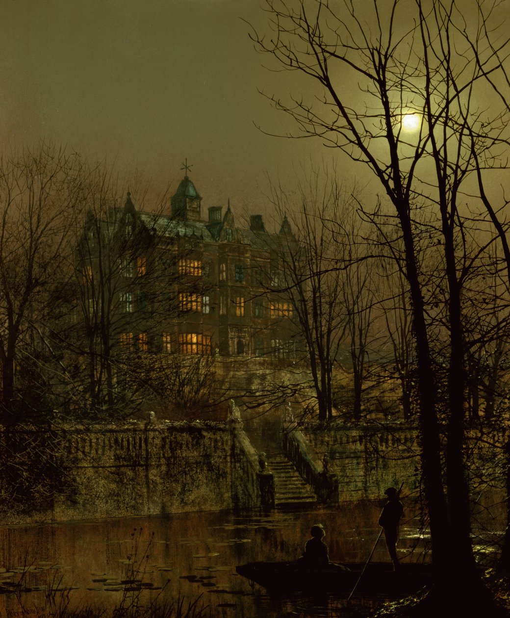 Knostrop Old Hall, Leeds de John Atkinson Grimshaw