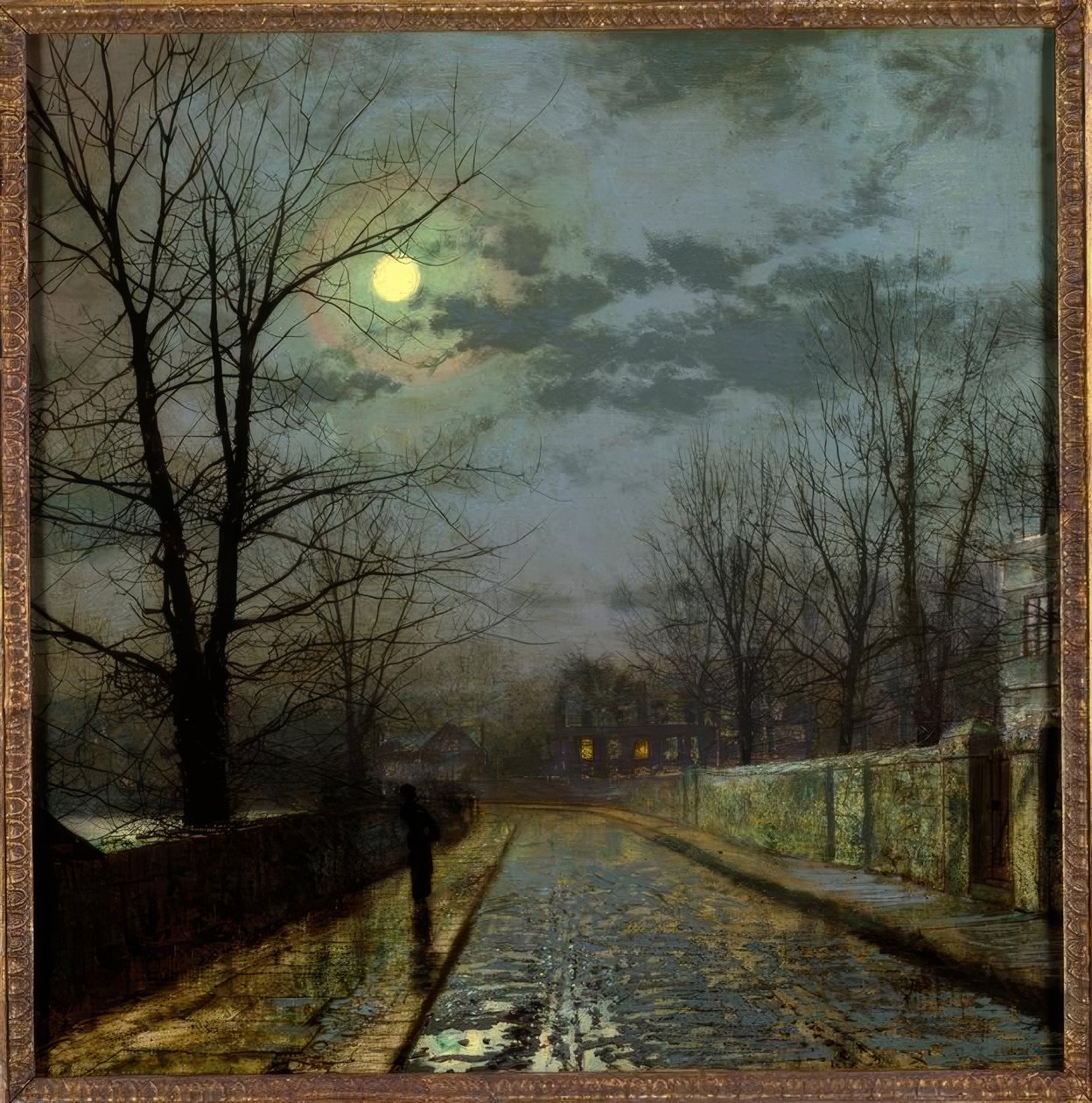 Lane em Cheshire de John Atkinson Grimshaw