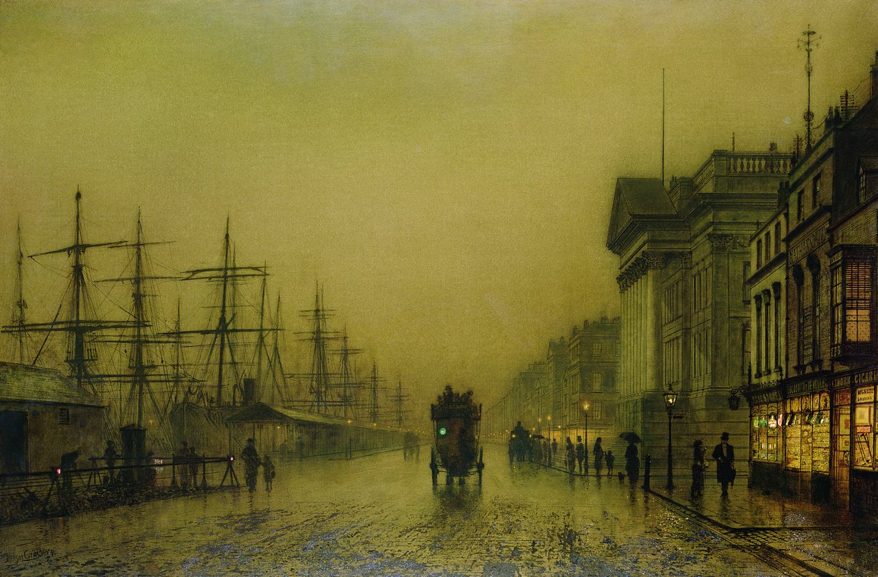 Liverpool Docas House e Salthouse Docks, Liverpool de John Atkinson Grimshaw