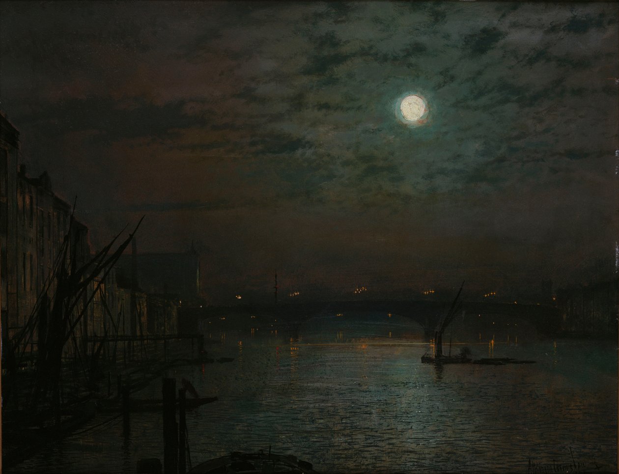 Ponte Southwark pelo luar, 1882 de John Atkinson Grimshaw