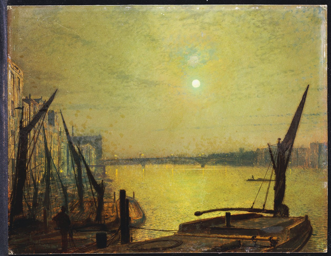Ponte Southwark de Blackfriars à noite, 1881 de John Atkinson Grimshaw