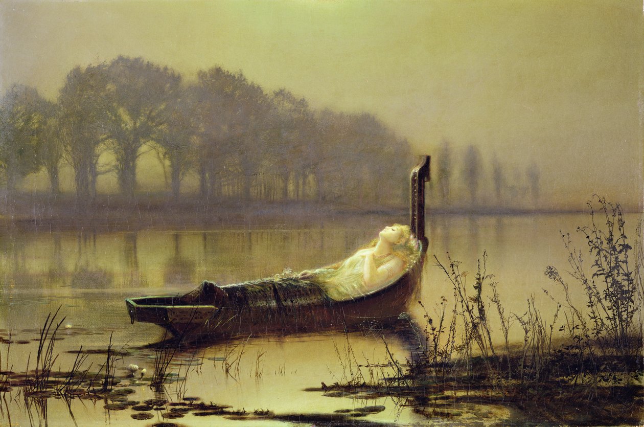 &39;The Lady of Shalott&39;, c.1875 (óleo sobre tela) de John Atkinson Grimshaw