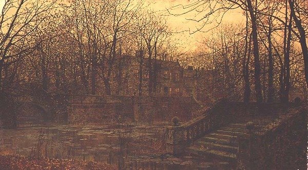 O Grange de Moated de John Atkinson Grimshaw
