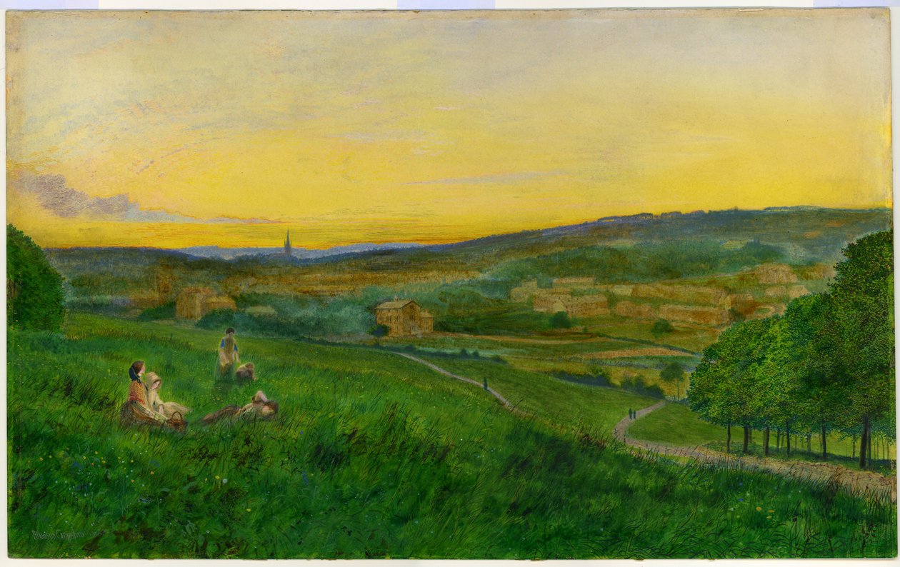 Vista de Woodhouse Ridge (óleo sobre tela) de John Atkinson Grimshaw
