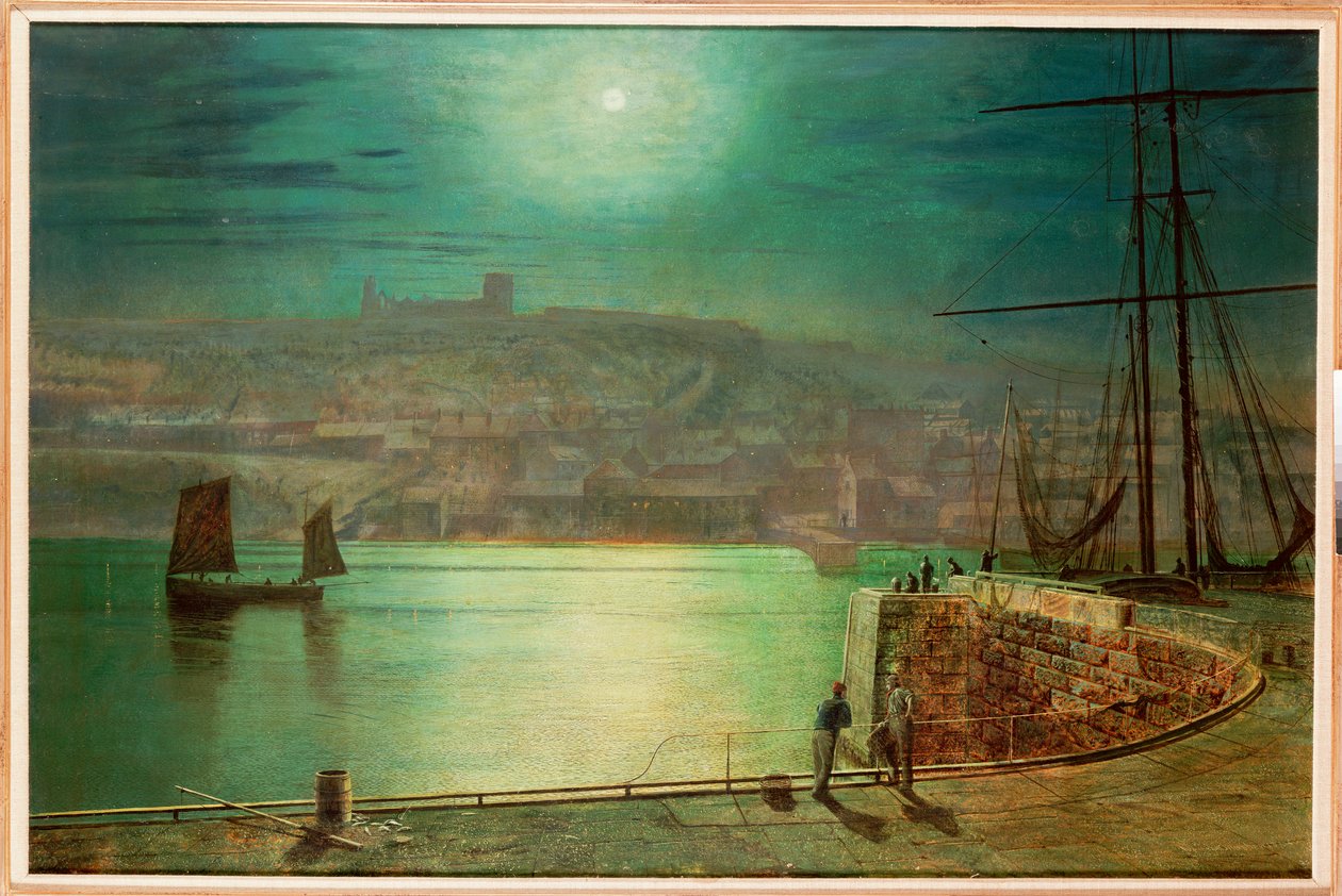 Porto de Whitby pelo luar, 1870 de John Atkinson Grimshaw