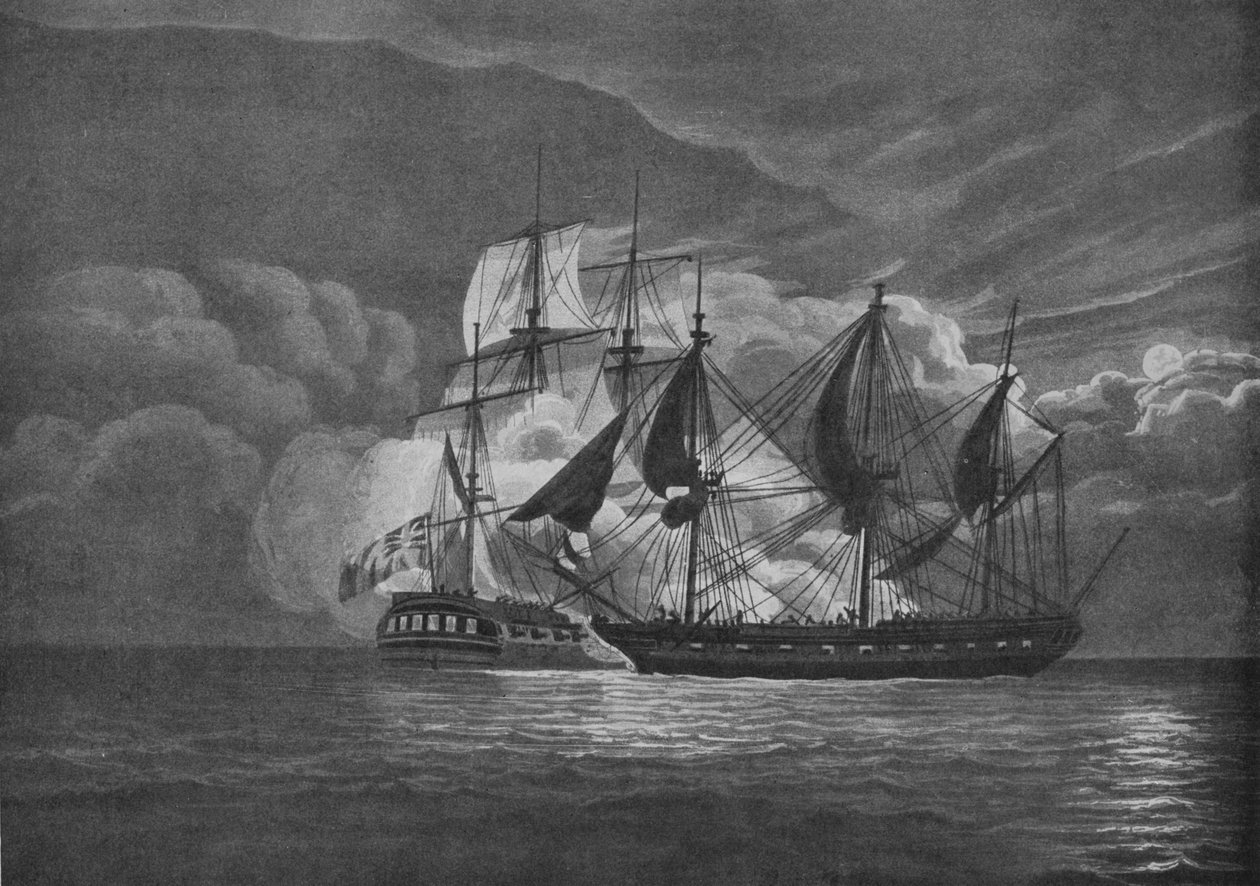 Uma boa perseguição e captura, c1800 de John Augustus Atkinson