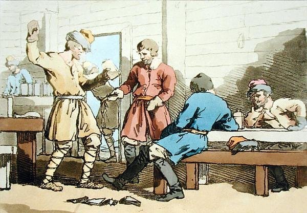 Um Kaback, gravado pelo artista, publicado em 1803 (cor litho) de John Augustus Atkinson