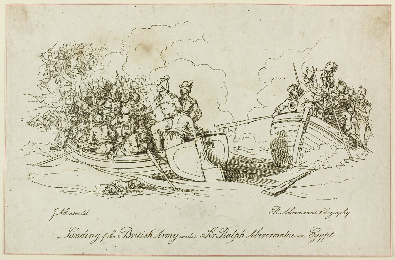 Desembarque do exército britânico sob Abercrombie de John Augustus Atkinson