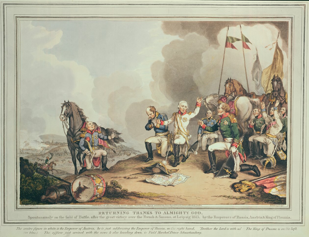 Retornando Obrigado ao Deus Todo Poderoso, 1814 de John Augustus Atkinson