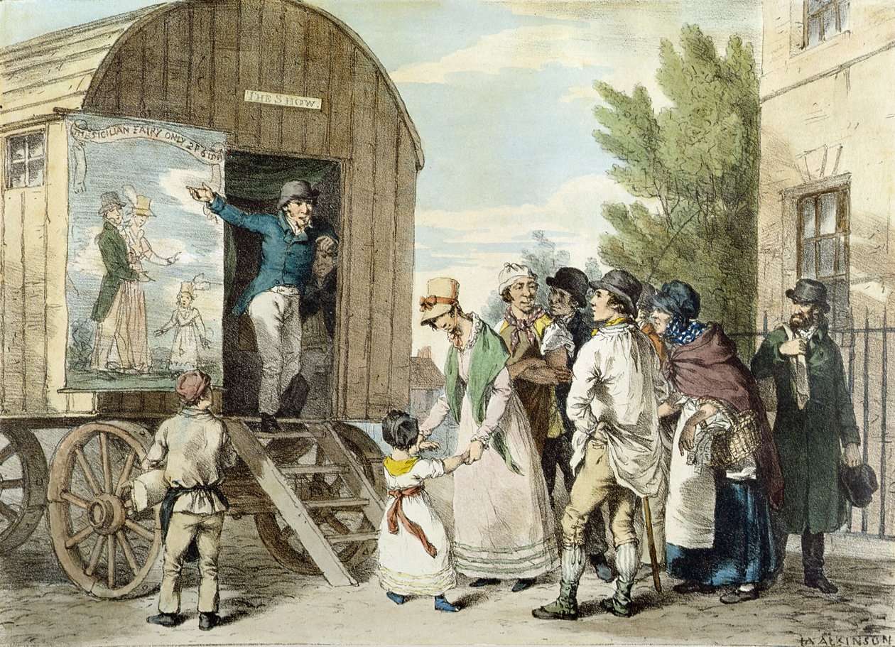 As Feiras: O Show, c.1821 de John Augustus Atkinson