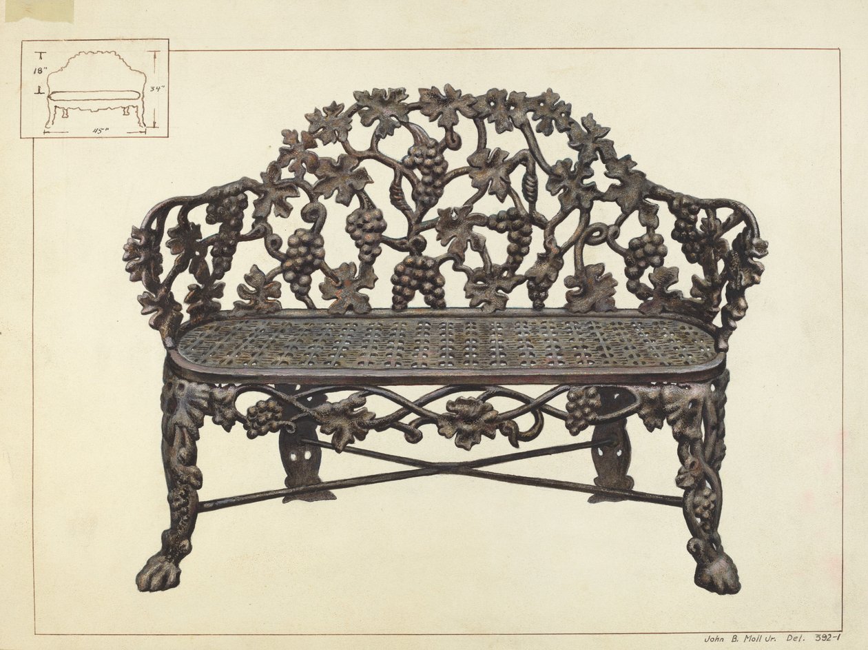Banco de jardim de John B. Moll