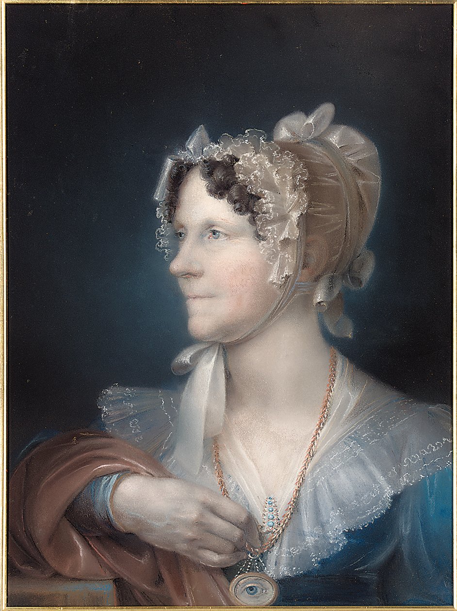Retrato da esposa do artista, 1839 de John Bacon