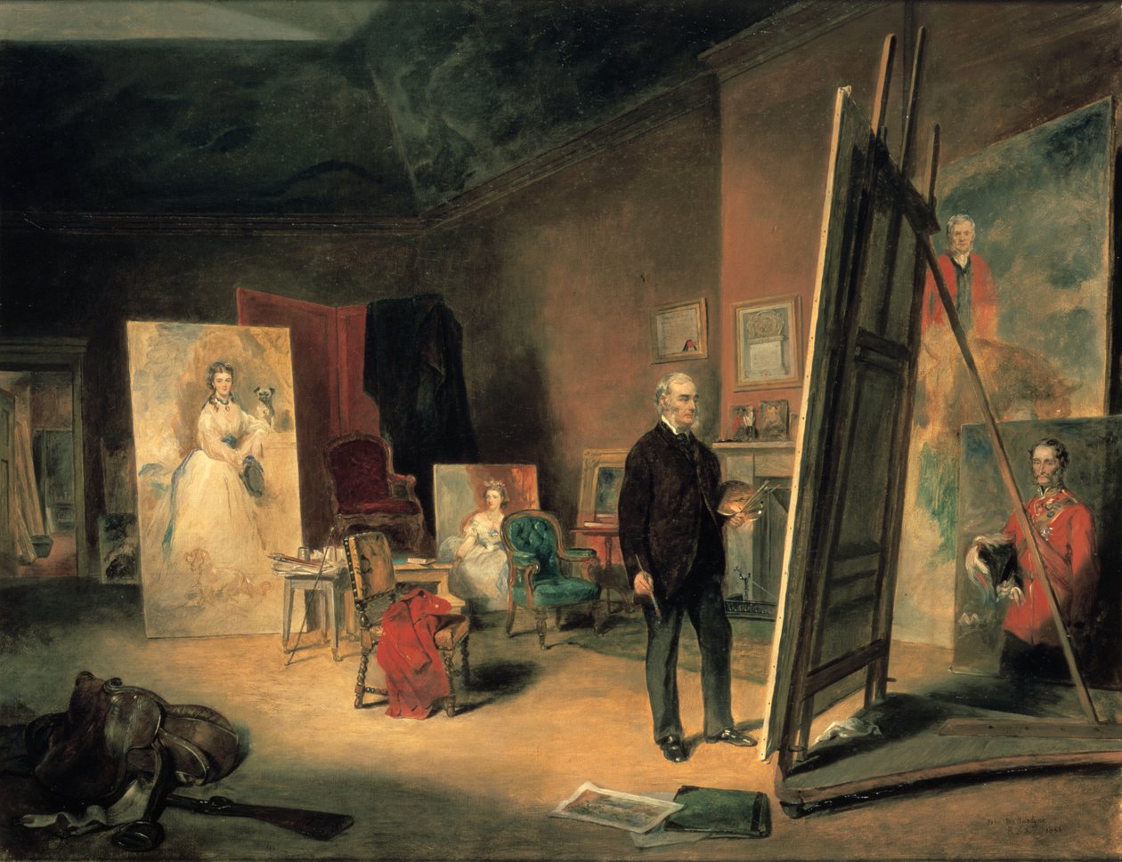 Retrato de Sir Francis Grant em seu estúdio, 1866 de John Ballantyne