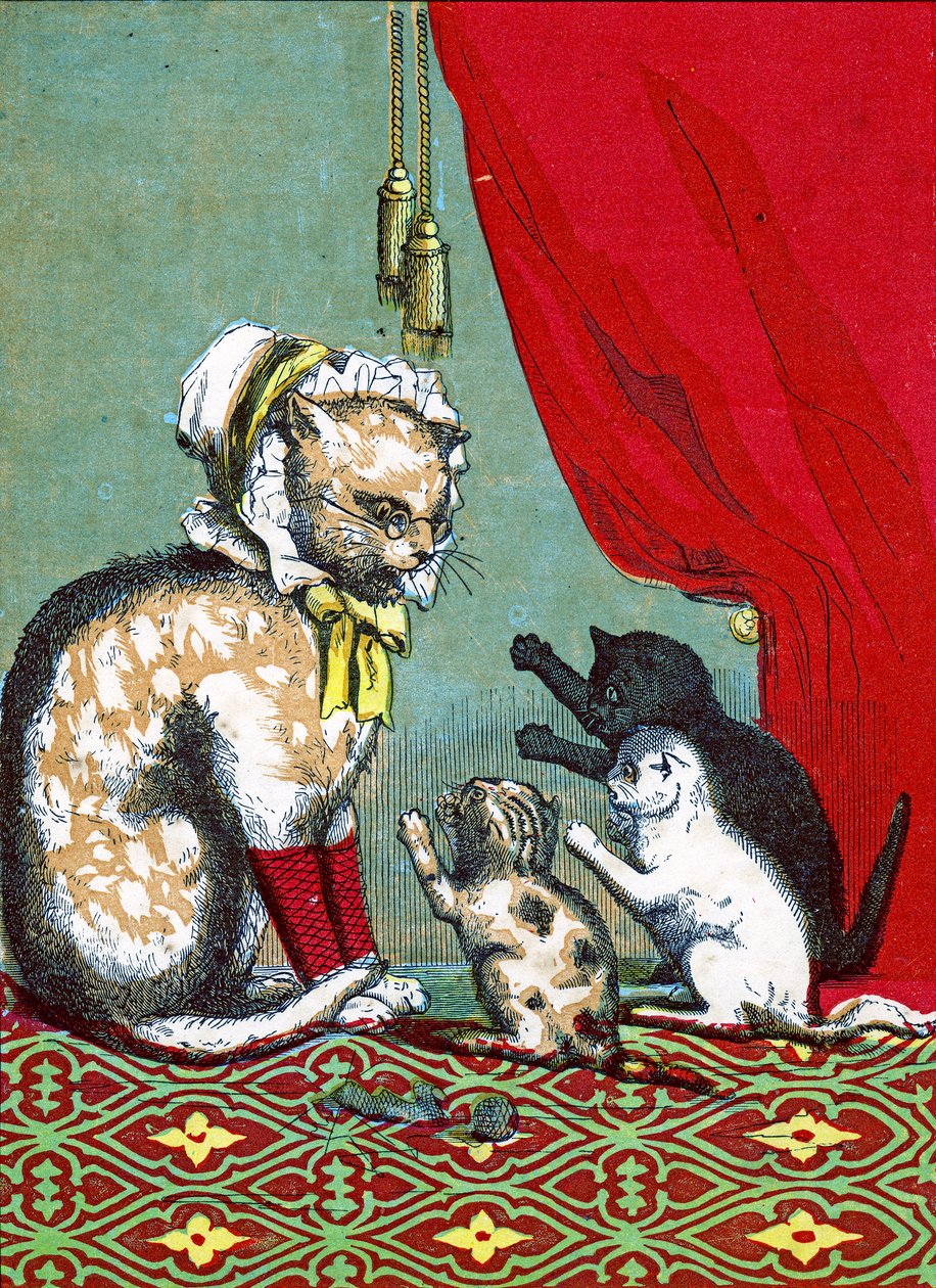 Os três gatinhos perderam as luvas, Ilustração de "Three Little Kittens" 1859 de John Ballantyne